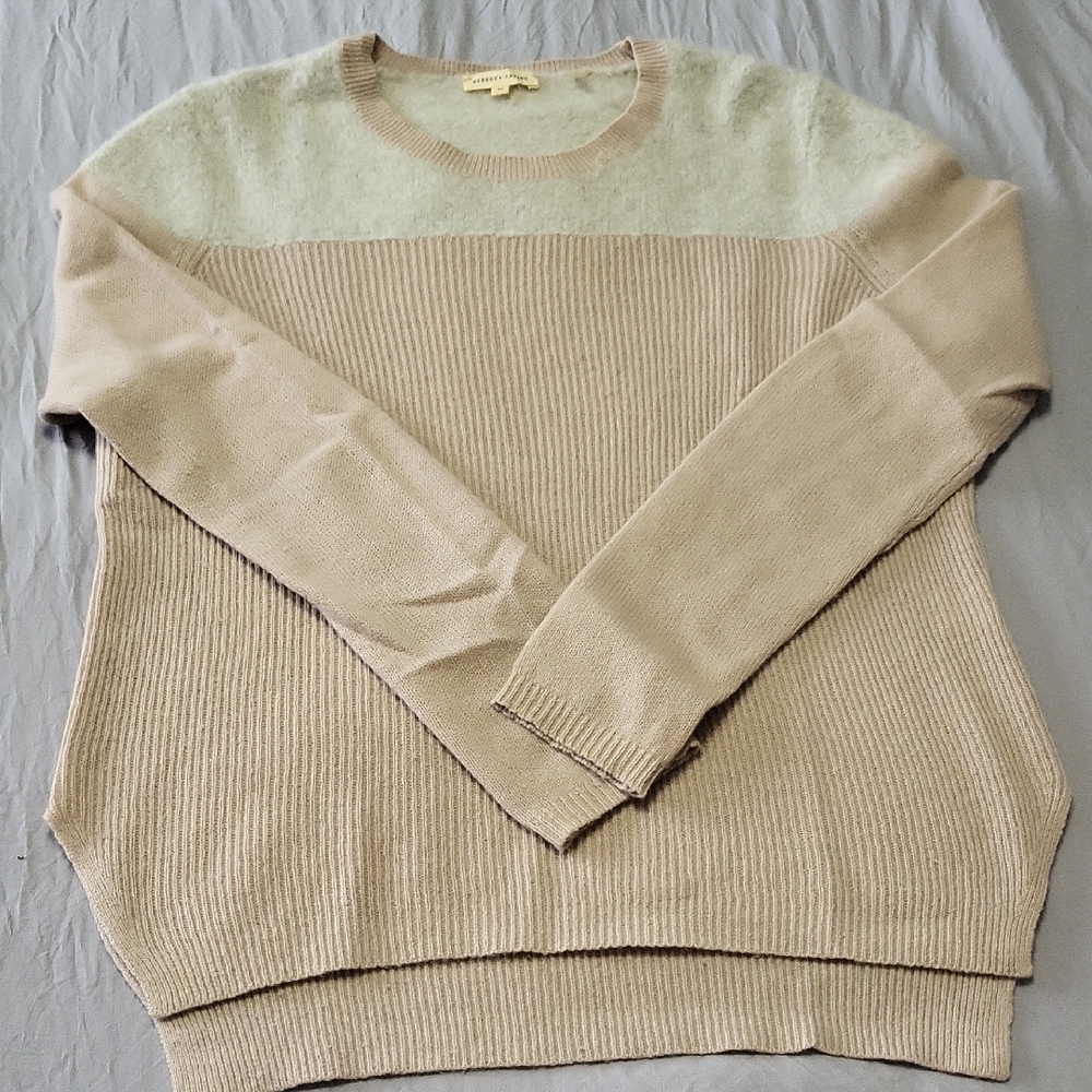Cashmere Beige and Cream Sweater